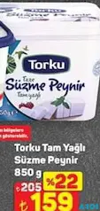 TORKU TAM YAĞLI SÜZME PEYNİR 850 G